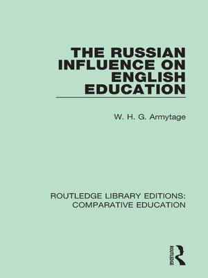 cover image of The Russian Influence on English Education